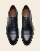 Oxford Brogues in Dark Blu Calf Leather